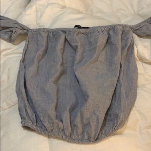 brandy melville pinstripe crop top